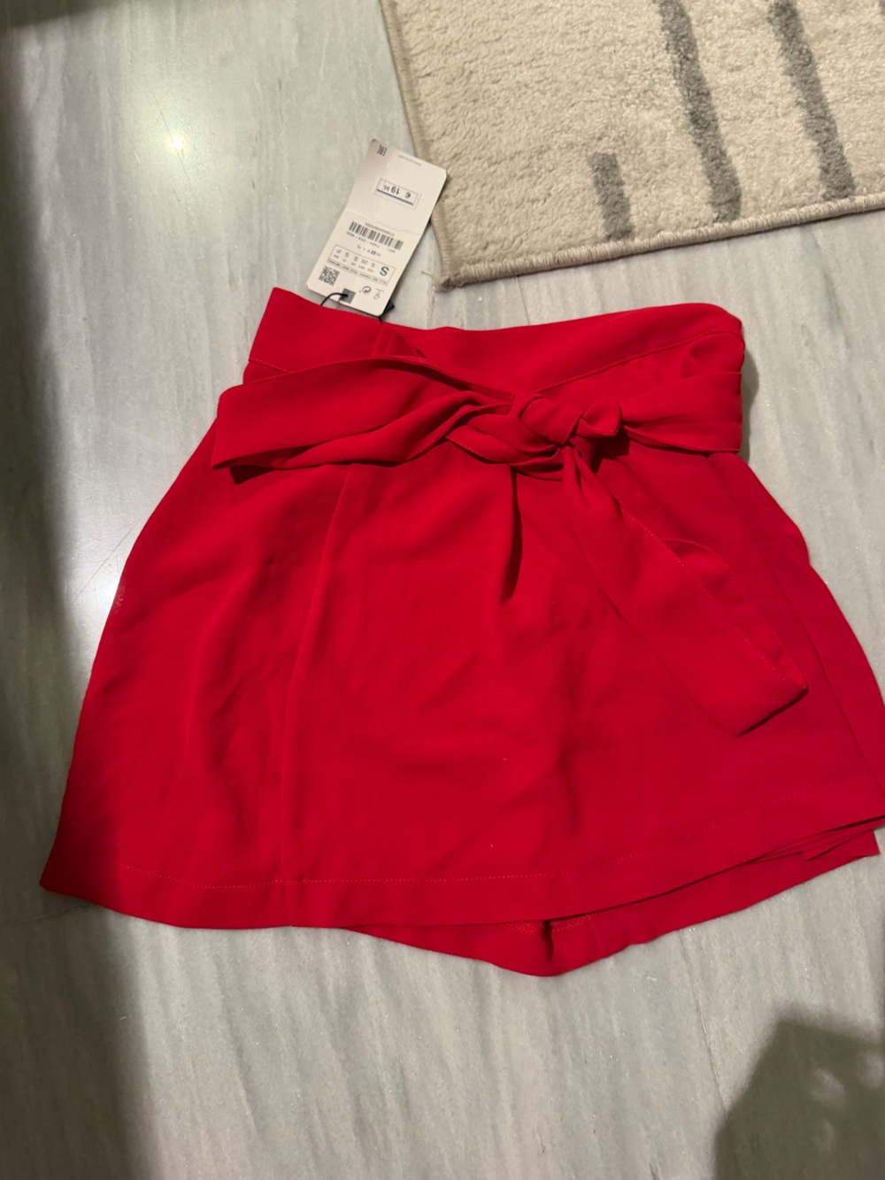 Zara Women skorts skirt Red